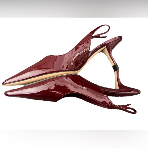 Sam Edelman French Merlot Patent Leather Bianka Slingback Pumps Size 9 - Picture 9 of 13